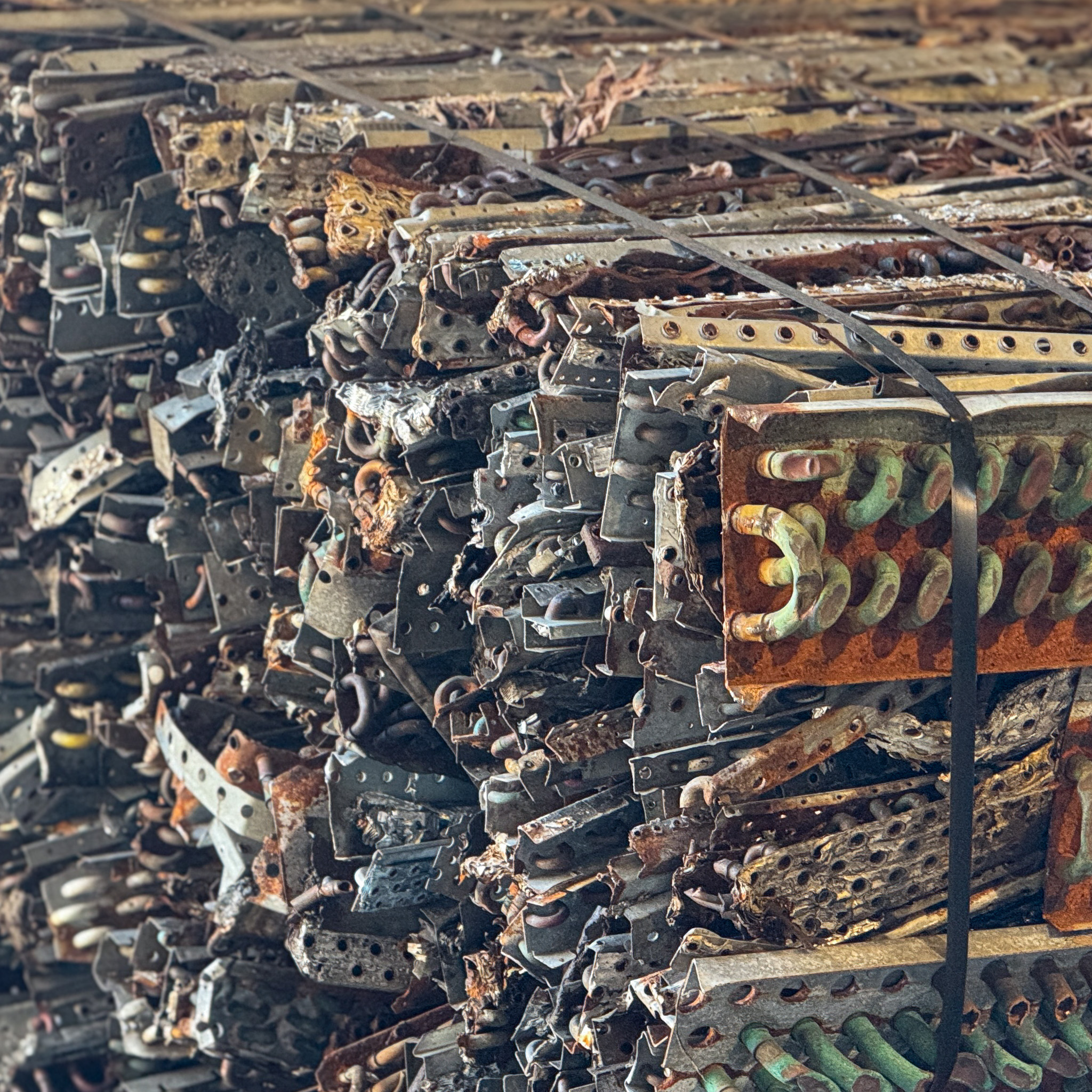 A/C coils removed from unit