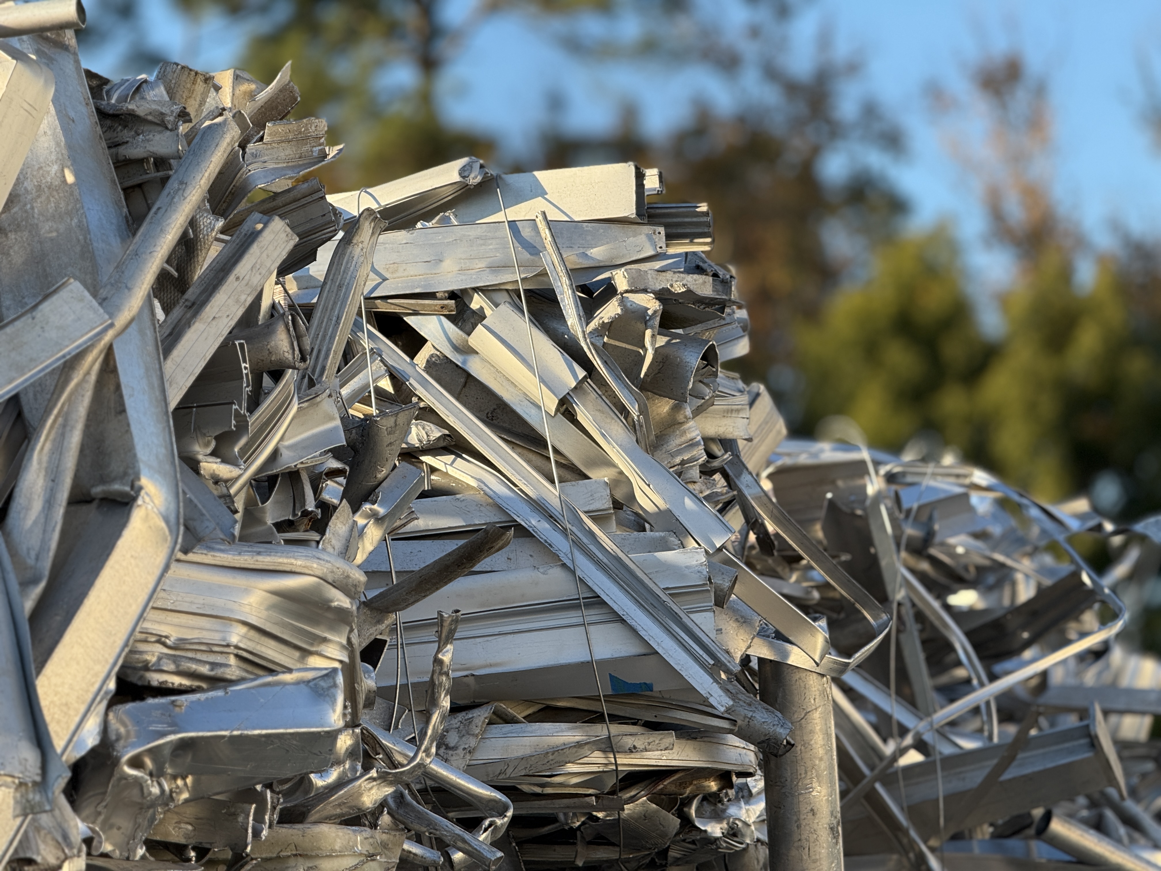 Clean aluminum window frame extrusion