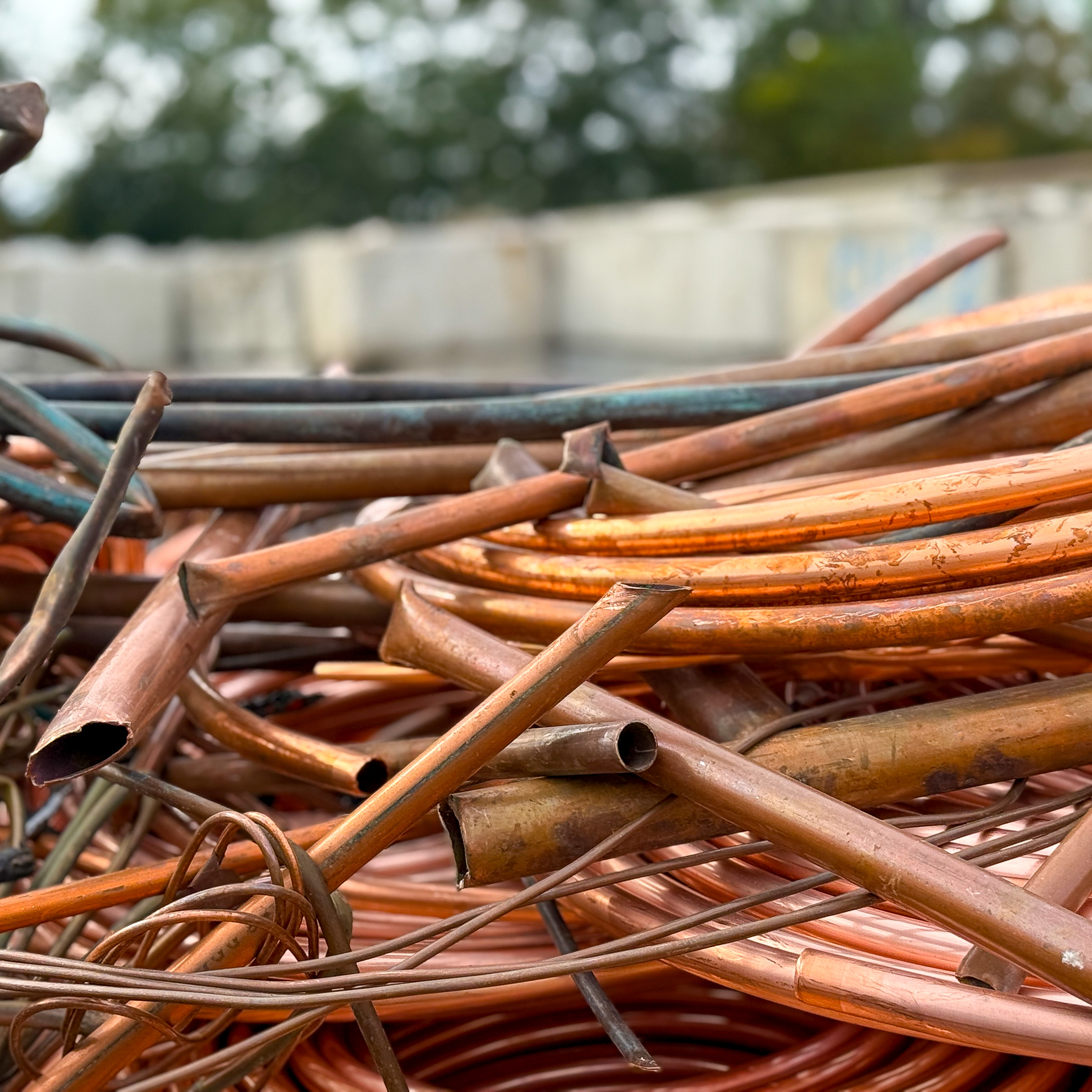 Copper tubing bundled together