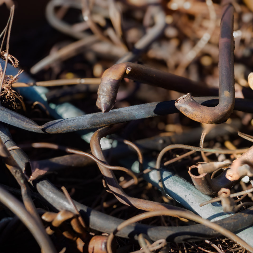 Darker, tarnished copper pieces