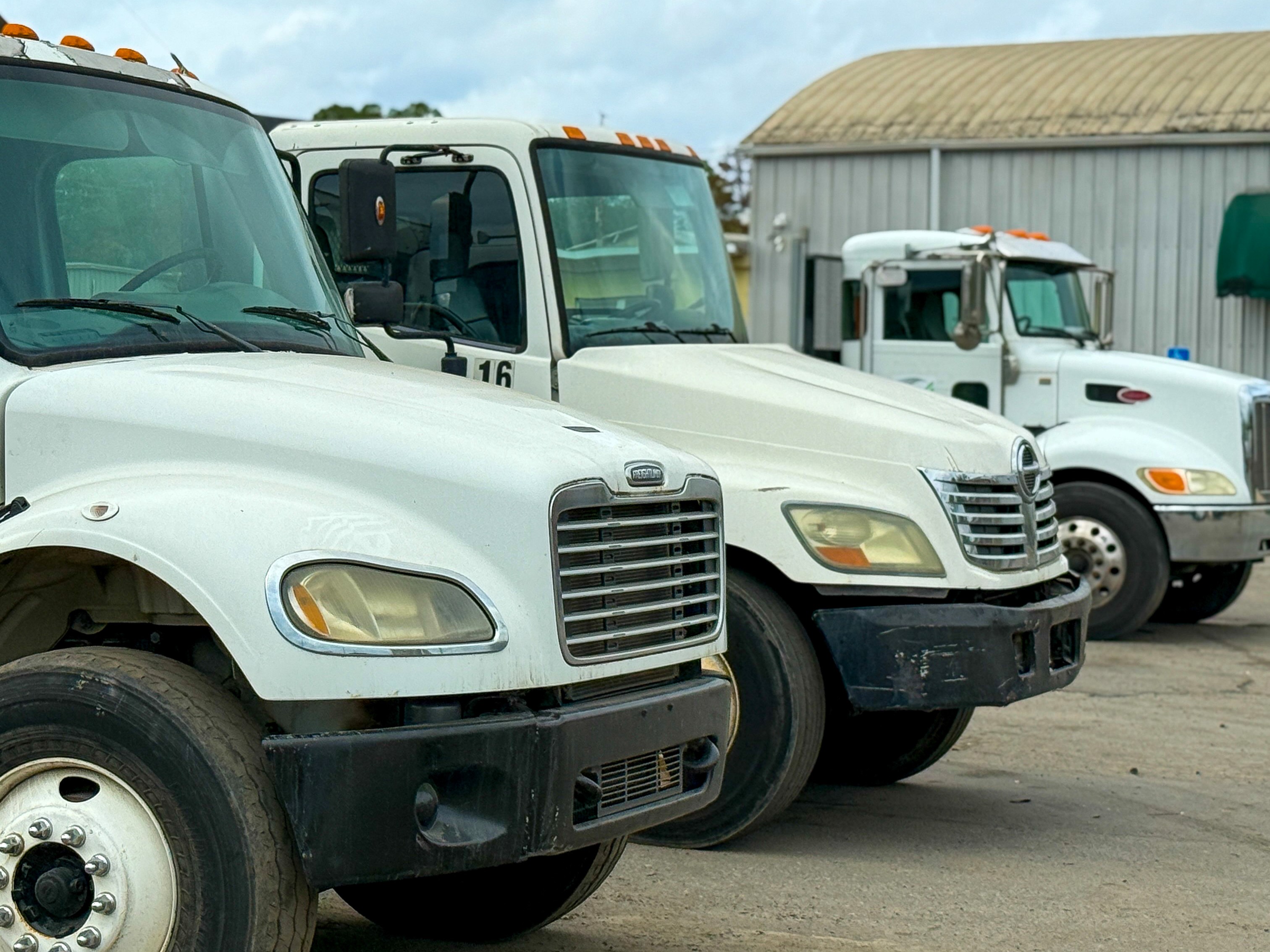 Roll-off containers staged at Jacksonville Metal Recycling
